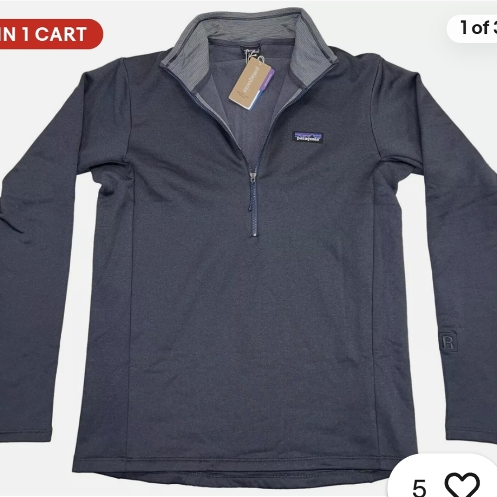 Patagonia R1 Daily Zip Gray Zip Up Sweater